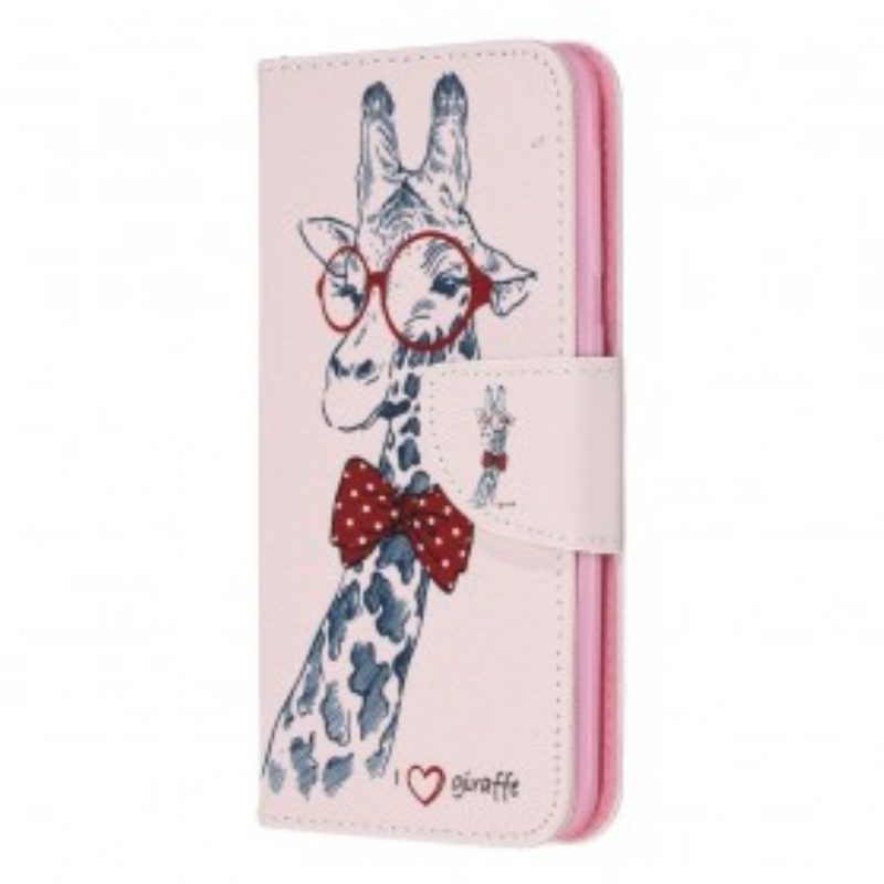 Flip Case Für Samsung Galaxy A20e Kluge Giraffe