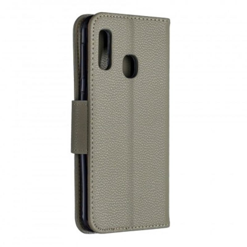 Flip Case Für Samsung Galaxy A20e Flip Case Lychee Rabat Oblique