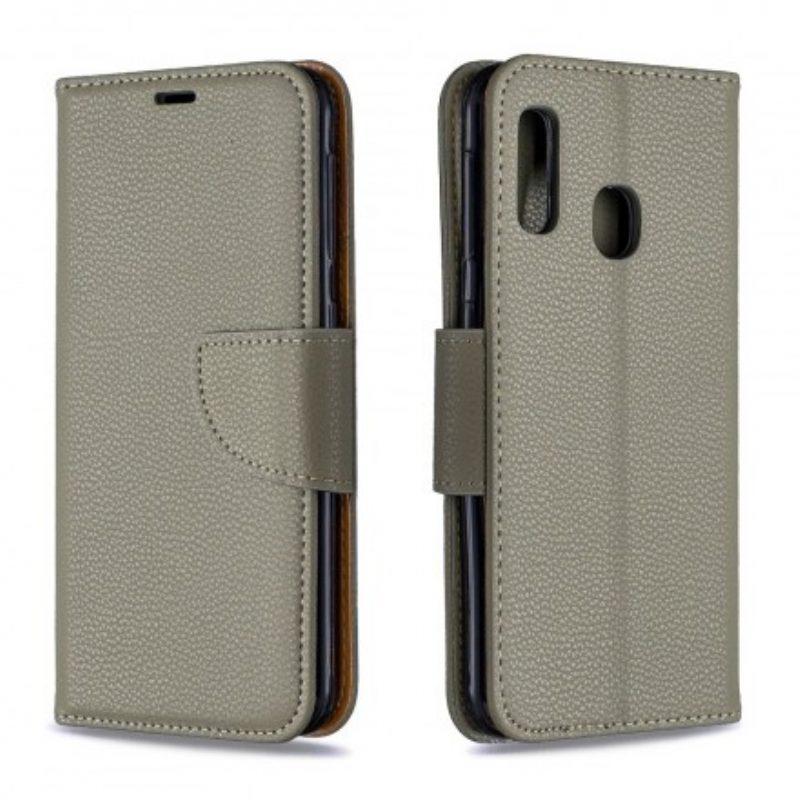 Flip Case Für Samsung Galaxy A20e Flip Case Lychee Rabat Oblique