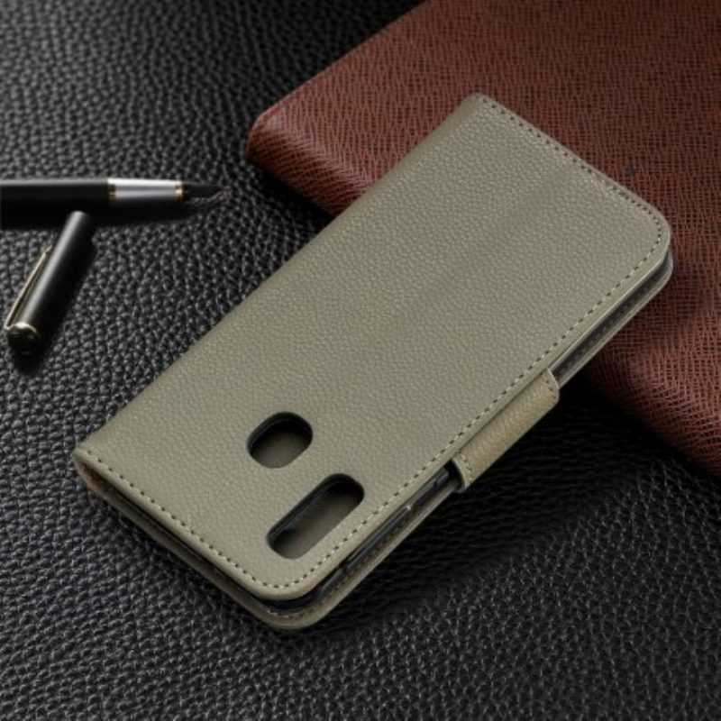 Flip Case Für Samsung Galaxy A20e Flip Case Lychee Rabat Oblique