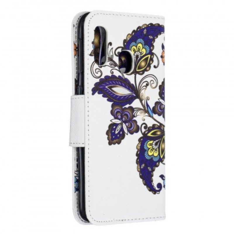 Flip Case Für Samsung Galaxy A20e Schmetterlingstattoo