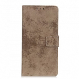 Flip Case Für Samsung Galaxy A20e Vintage-ledereffekt