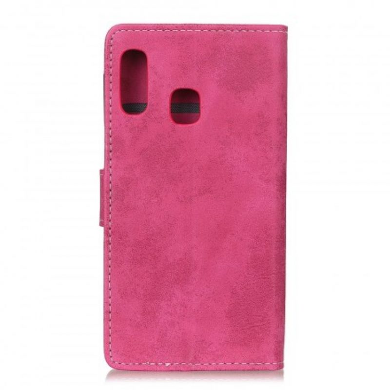 Flip Case Für Samsung Galaxy A20e Vintage-ledereffekt