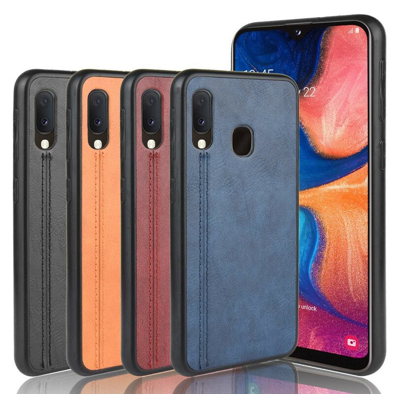 Hülle Für Samsung Galaxy A20e Couture-ledereffekt