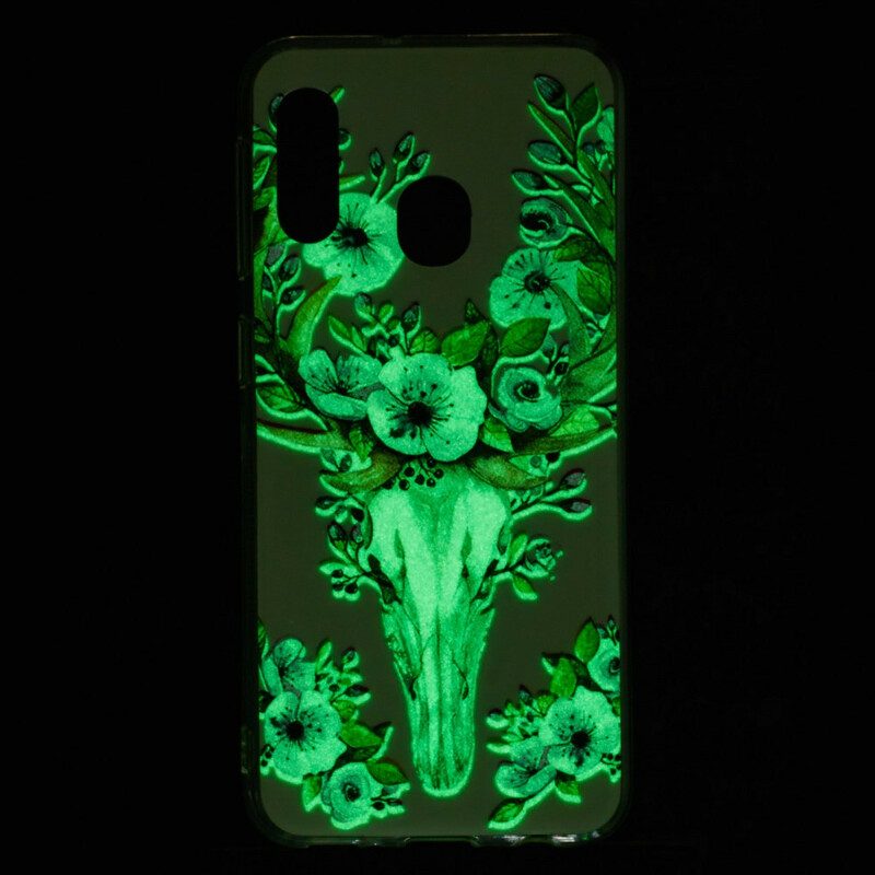 Hülle Für Samsung Galaxy A20e Fluoreszierender Blumenelch