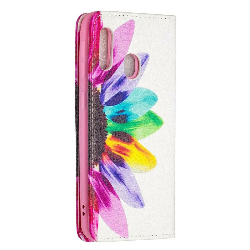 Schutzhülle Für Samsung Galaxy A20e Flip Case Aquarellblume