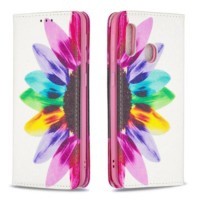 Schutzhülle Für Samsung Galaxy A20e Flip Case Aquarellblume