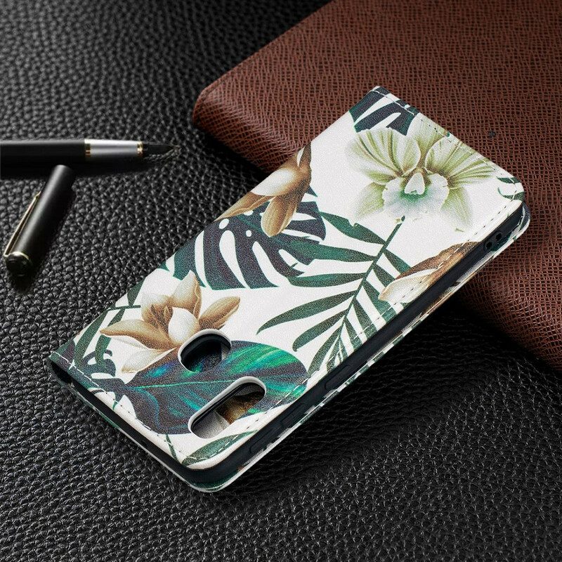 Schutzhülle Für Samsung Galaxy A20e Flip Case Blätter