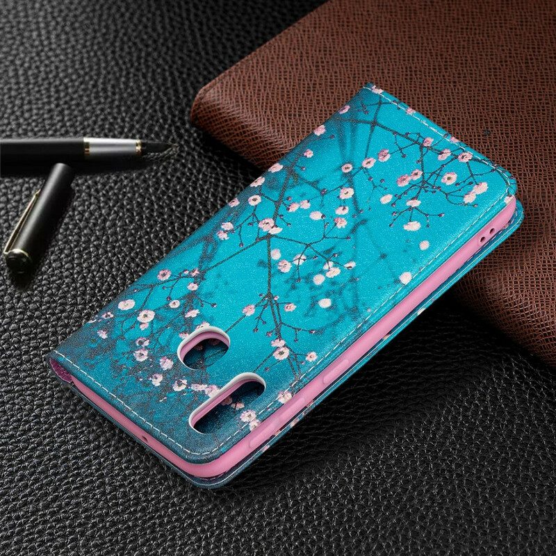 Schutzhülle Für Samsung Galaxy A20e Flip Case Blühende Zweige