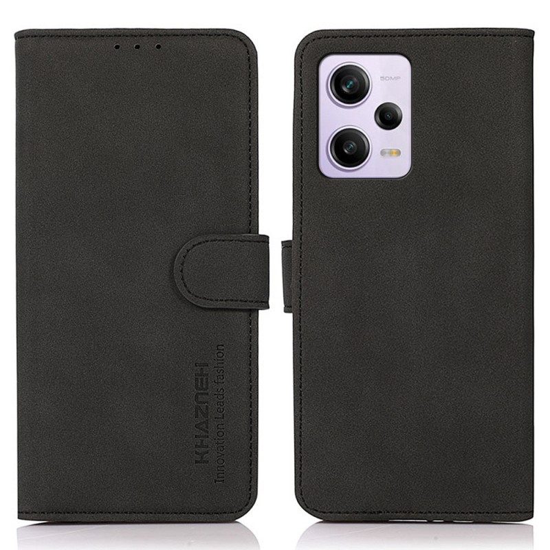 Flip Case Für Xiaomi Redmi Note 12 Pro Plus Khazneh Modischer Ledereffekt