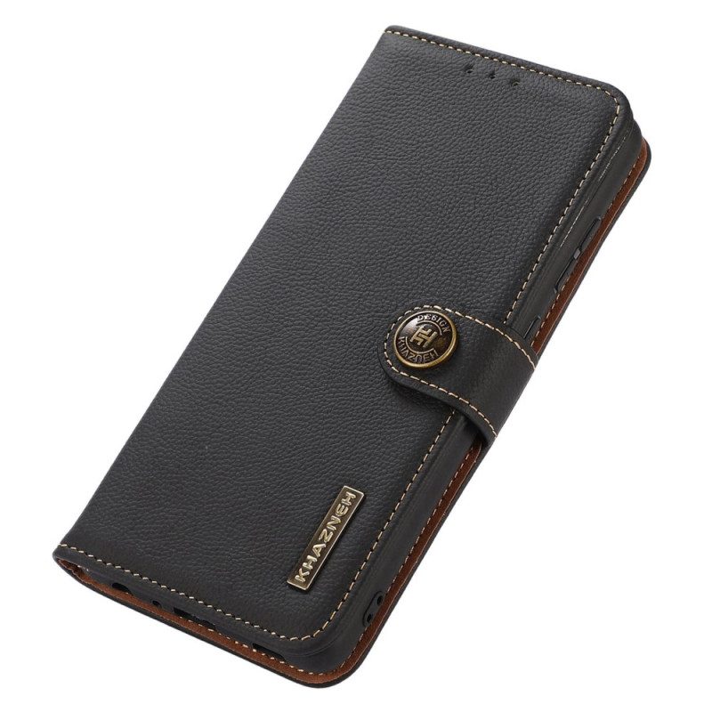 Flip Case Für Xiaomi Redmi Note 12 Pro Plus Khazneh Rfid-echtleder