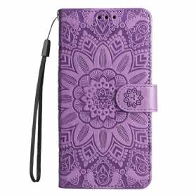 Flip Case Für Xiaomi Redmi Note 12 Pro Plus Mit Kordel Mandala-dekoration Mit Riemen