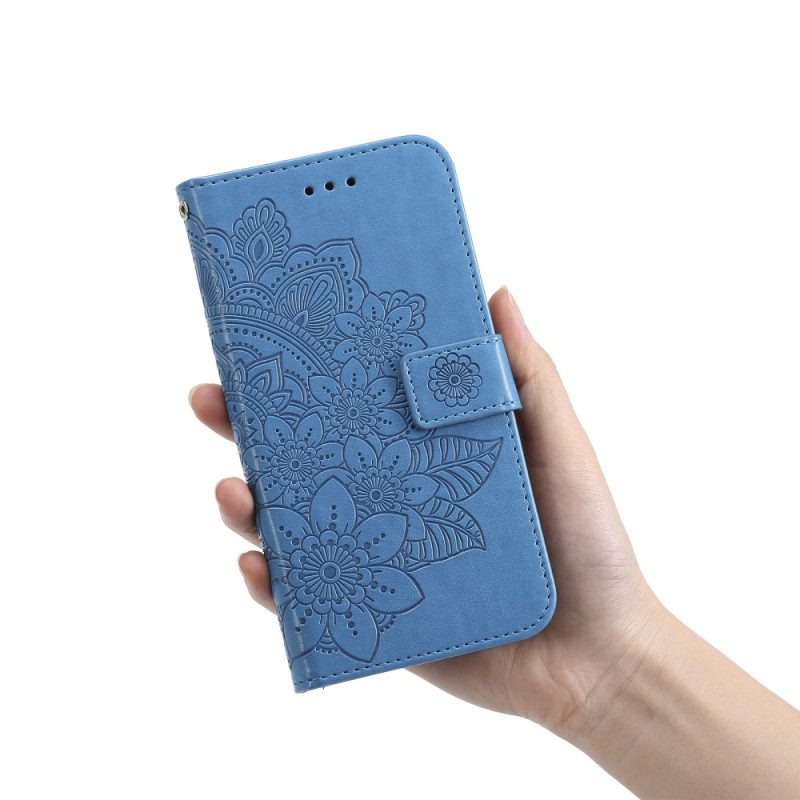 Lederhüllen Für Xiaomi Redmi Note 12 Pro Plus Mit Kordel Riemen-blumen-mandala