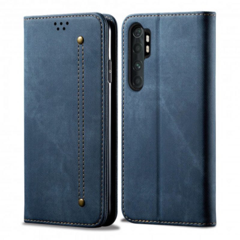 Schutzhülle Für Xiaomi Mi Note 10 Lite Flip Case Denim-stoff