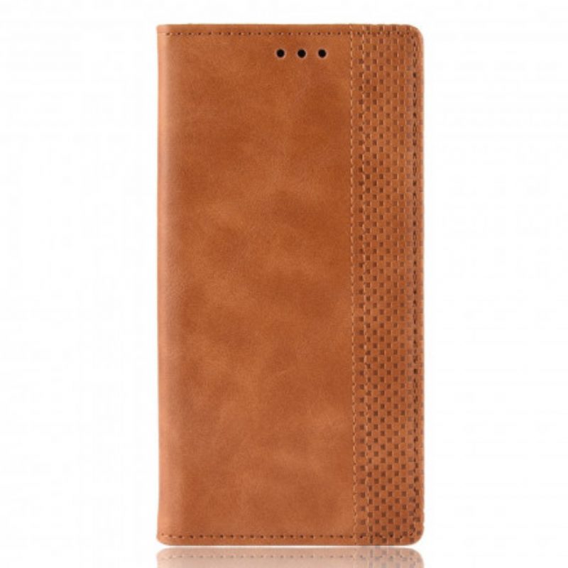 Schutzhülle Für Xiaomi Mi Note 10 Lite Flip Case Stilisierter Vintage-ledereffekt