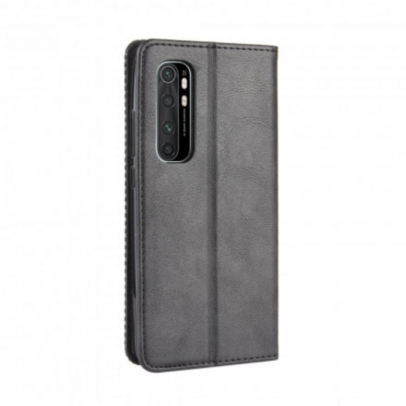 Schutzhülle Für Xiaomi Mi Note 10 Lite Flip Case Stilisierter Vintage-ledereffekt