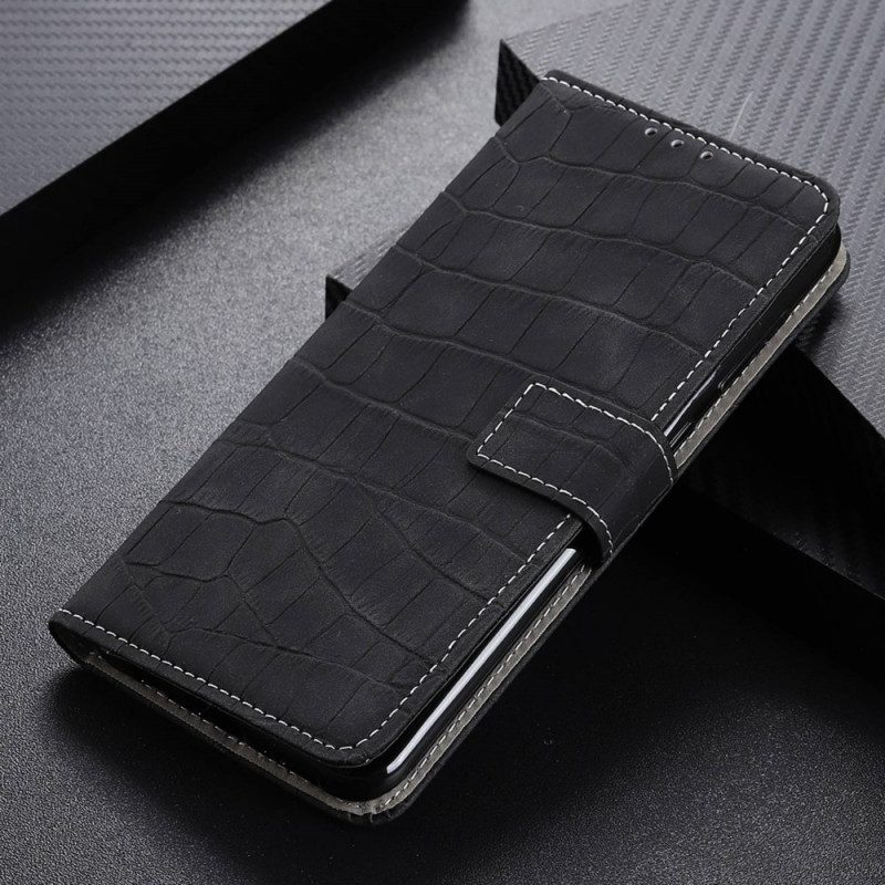 Flip Case Für OnePlus Nord 2T 5G Krokodilleder-stil