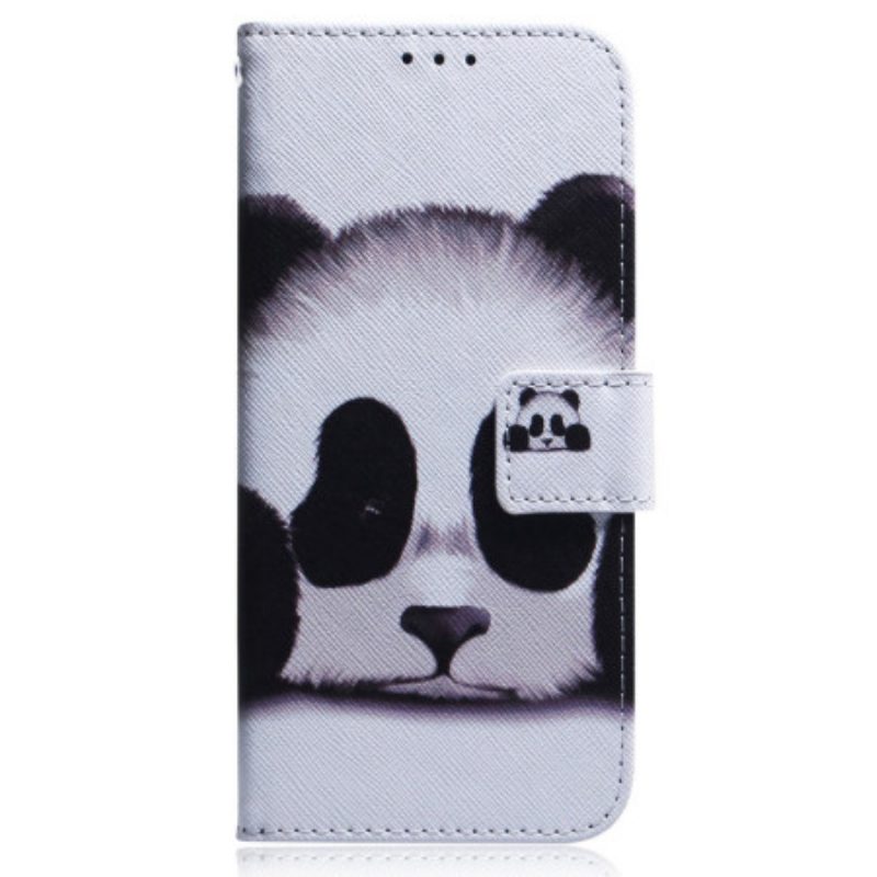 Flip Case Für OnePlus Nord 2T 5G Mit Kordel Riemchenpanda