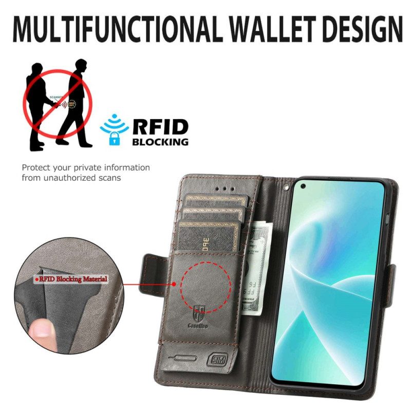 Flip Case Für OnePlus Nord 2T 5G Rfid-kartenhalter