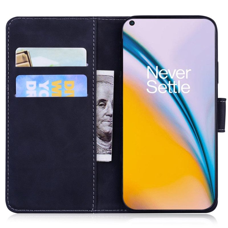 Flip Case Für OnePlus Nord 2T 5G Schmetterlingsmuster