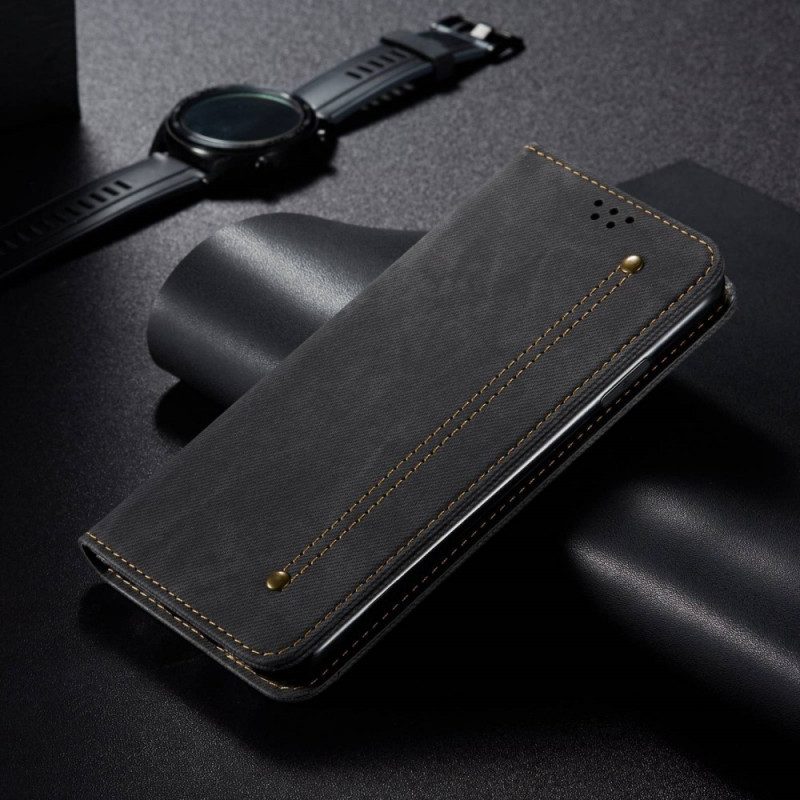 Schutzhülle Für OnePlus Nord 2T 5G Flip Case Denim-stoff