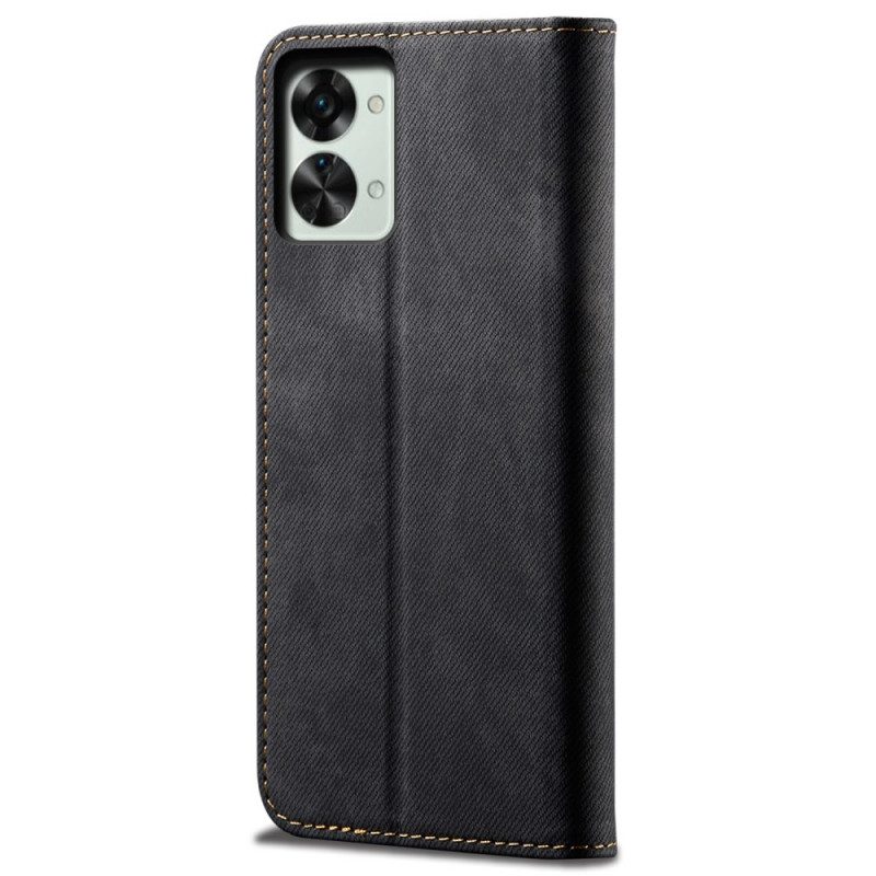 Schutzhülle Für OnePlus Nord 2T 5G Flip Case Denim-stoff