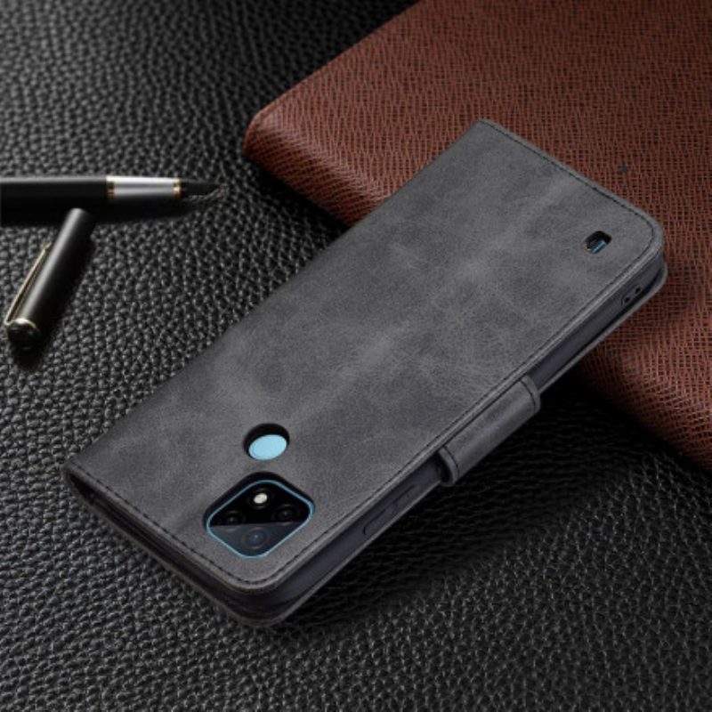 Flip Case Für Realme C21 Flip Case Glatte Klappe Schräg