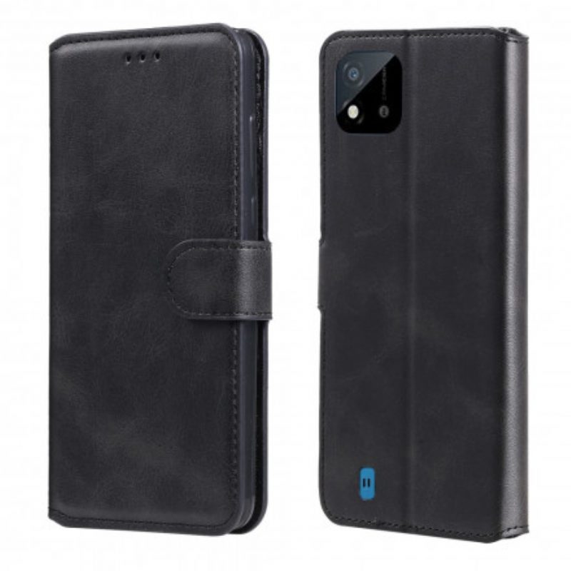 Flip Case Für Realme C21 Kunstleder Neue Farben