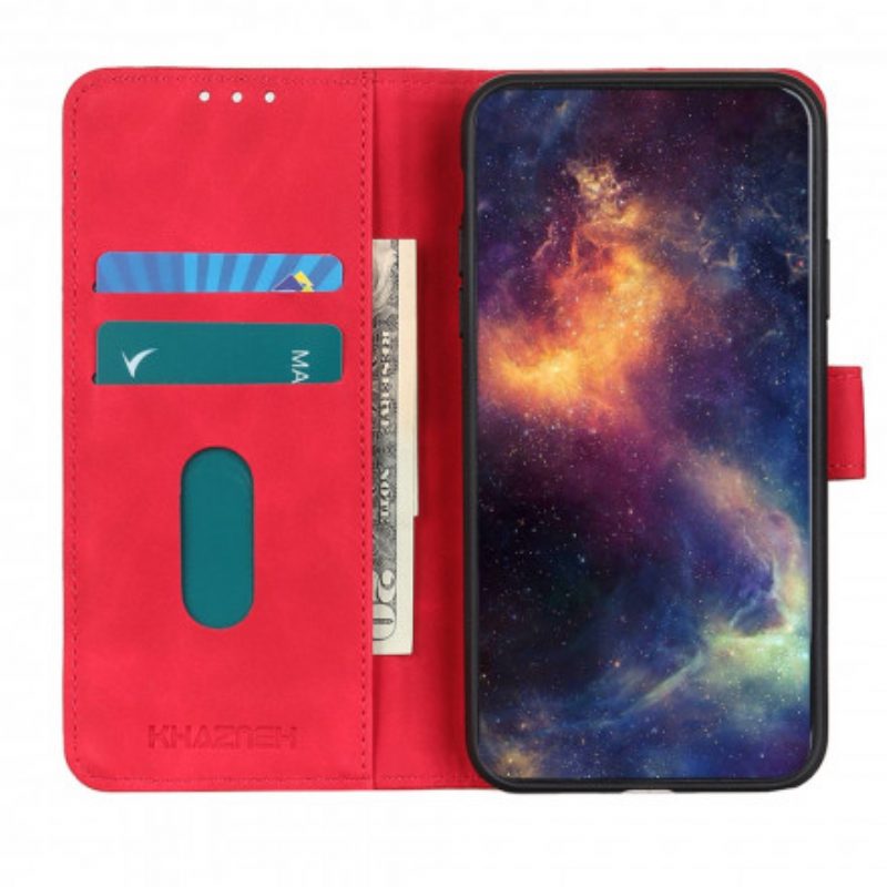 Flip Case Für Realme C21 Matter Vintage-ledereffekt Khazneh