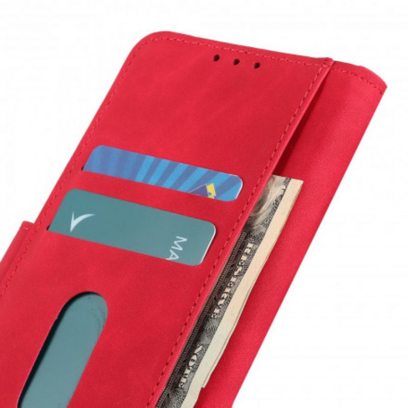 Flip Case Für Realme C21 Matter Vintage-ledereffekt Khazneh