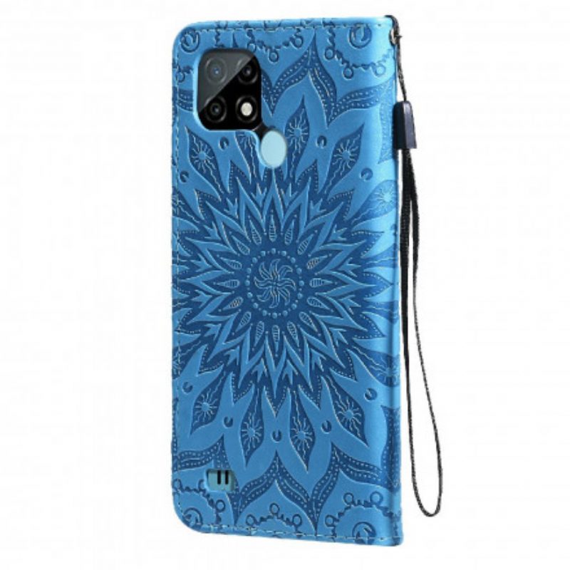 Flip Case Für Realme C21 Sonnenblume