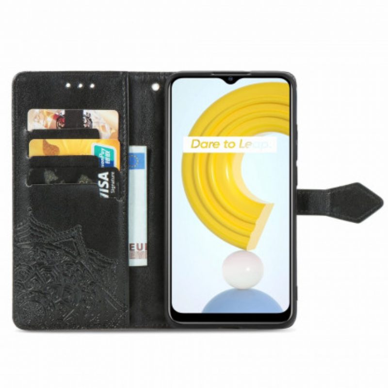 Lederhüllen Für Realme C21 Mandala-mittelalter