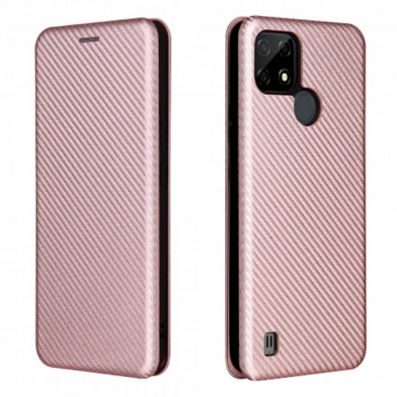 Schutzhülle Für Realme C21 Flip Case Kohlefaser