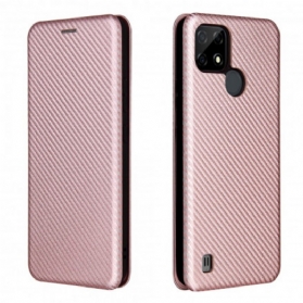 Schutzhülle Für Realme C21 Flip Case Kohlefaser