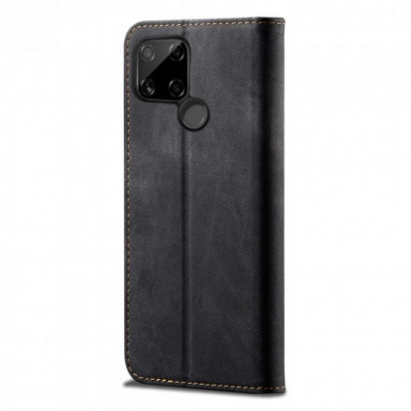 Schutzhülle Für Realme C21 Flip Case Kunstleder-jeans-textur