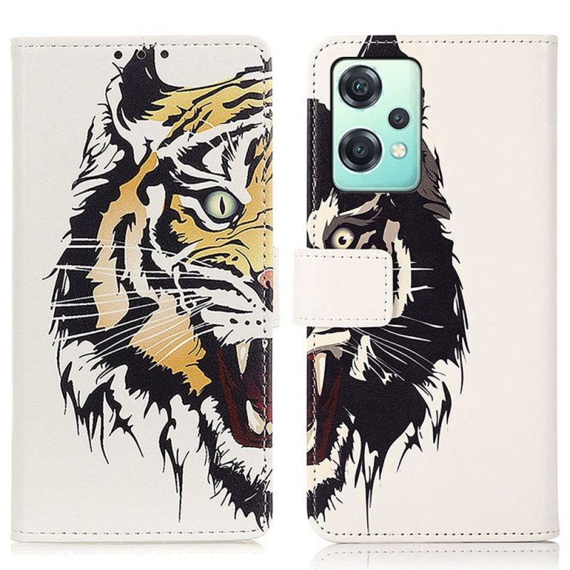 Flip Case Für OnePlus Nord CE 2 Lite 5G Wilder Tiger