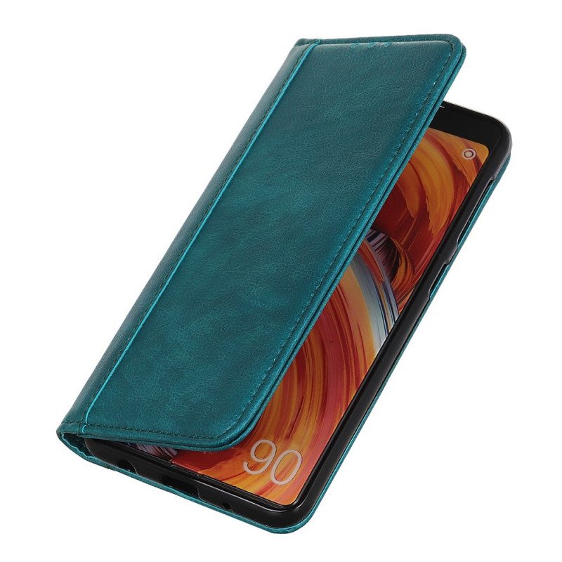 Schutzhülle Für Honor 50 Flip Case Eleganz Aus Gespaltenem Litschi-leder