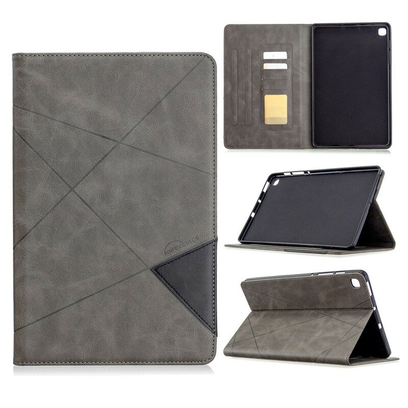 Case Für Samsung Galaxy Tab S6 Lite Geometrie-ledereffekt