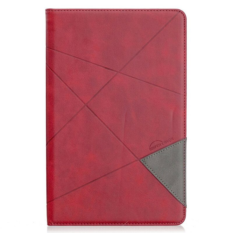 Case Für Samsung Galaxy Tab S6 Lite Geometrie-ledereffekt