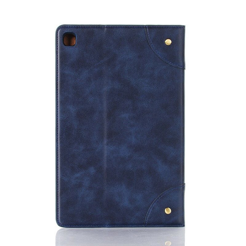 Case Für Samsung Galaxy Tab S6 Lite Vintage-nieten Aus Kunstleder