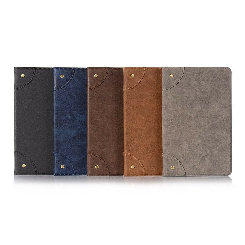 Case Für Samsung Galaxy Tab S6 Lite Vintage-nieten Aus Kunstleder