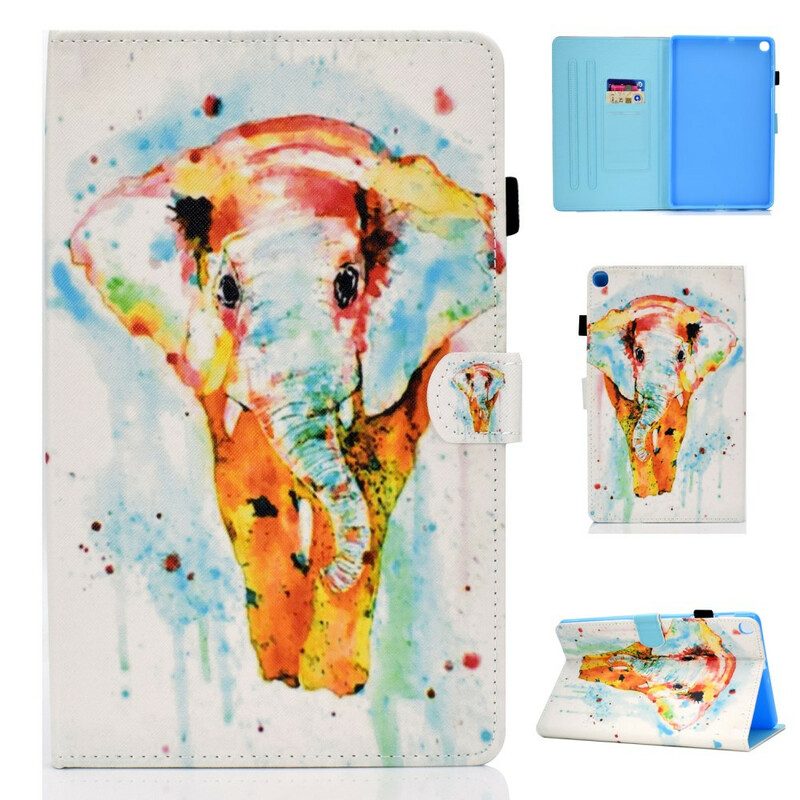 Flip Case Für Samsung Galaxy Tab S6 Lite Aquarell-elefant