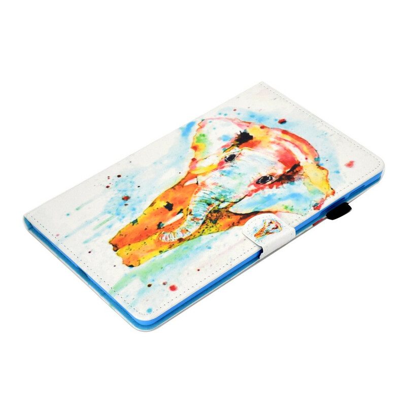 Flip Case Für Samsung Galaxy Tab S6 Lite Aquarell-elefant