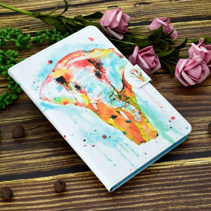 Flip Case Für Samsung Galaxy Tab S6 Lite Aquarell-elefant