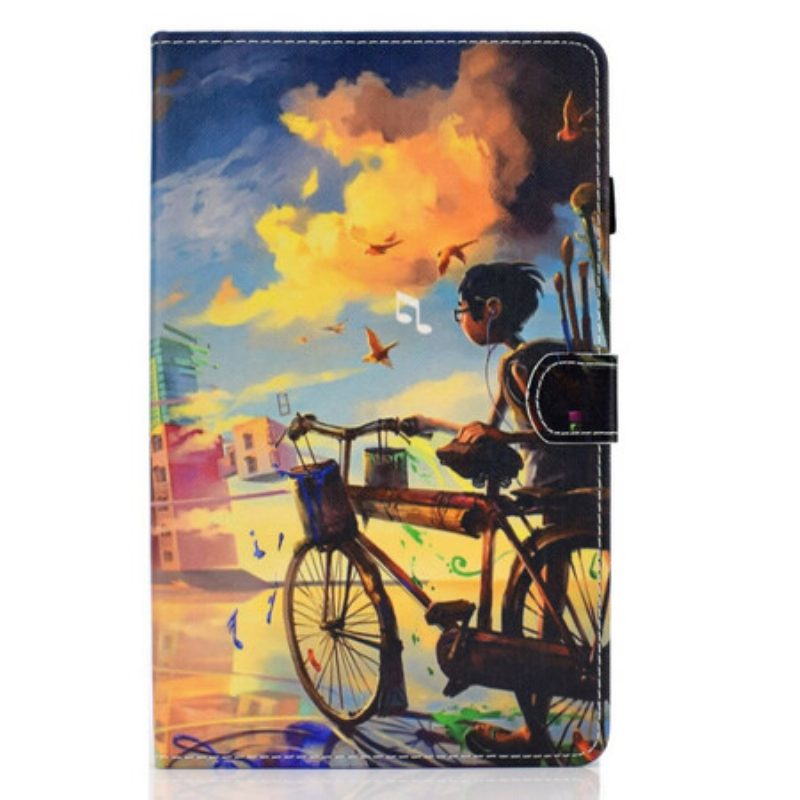 Flip Case Für Samsung Galaxy Tab S6 Lite Fahrradkunst