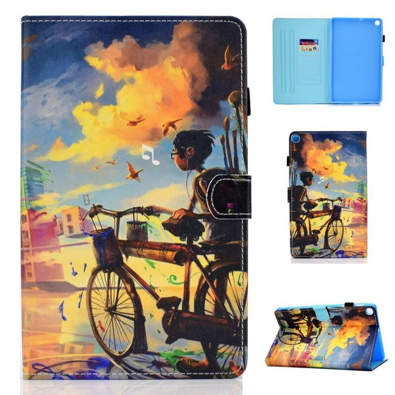 Flip Case Für Samsung Galaxy Tab S6 Lite Fahrradkunst