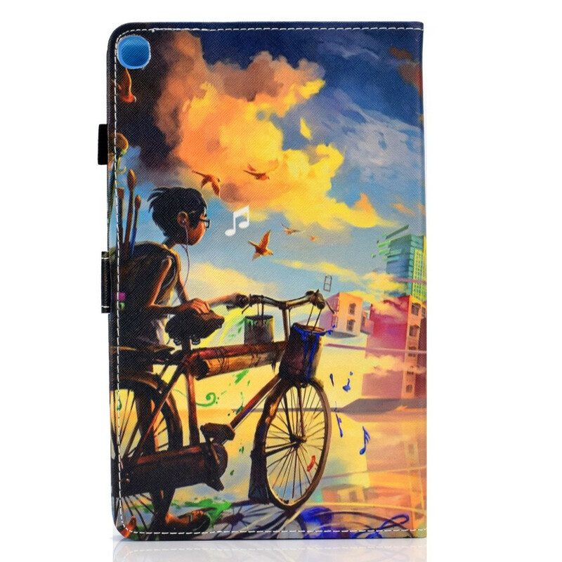 Flip Case Für Samsung Galaxy Tab S6 Lite Fahrradkunst