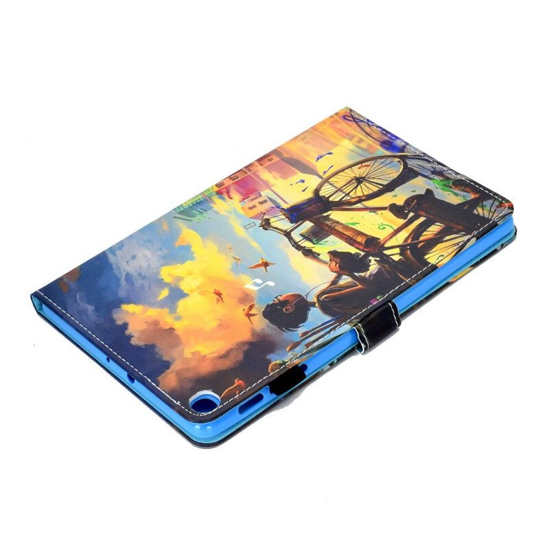 Flip Case Für Samsung Galaxy Tab S6 Lite Fahrradkunst