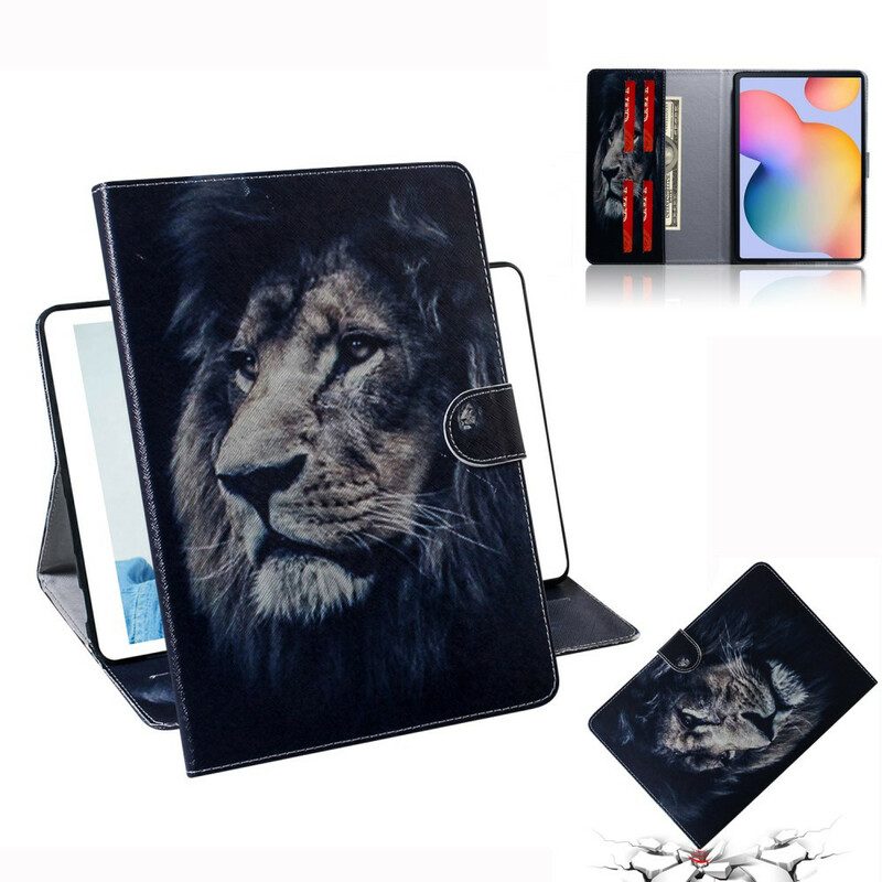 Flip Case Für Samsung Galaxy Tab S6 Lite Löwenkopf