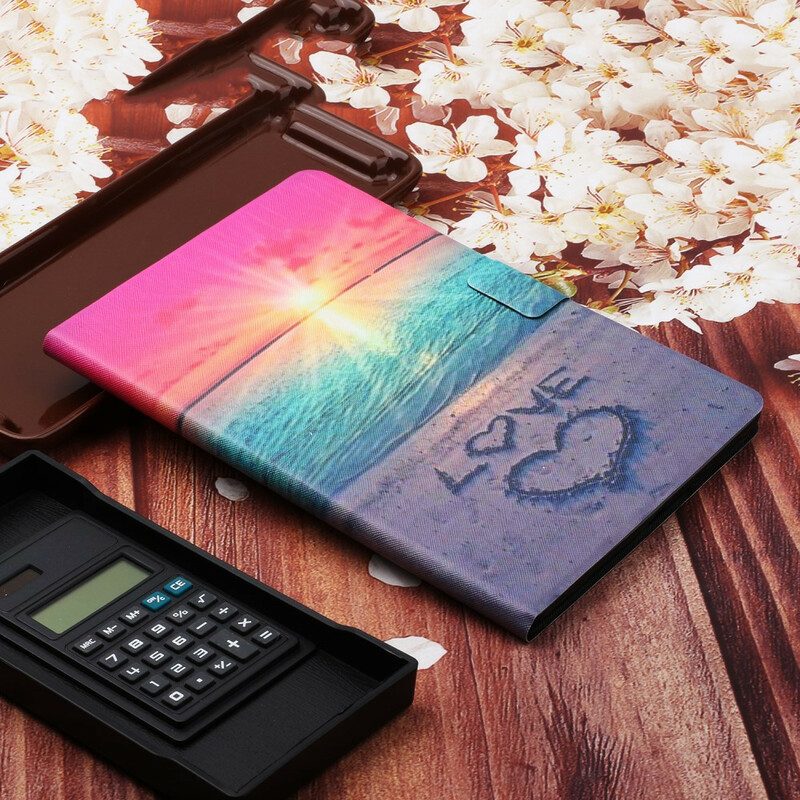 Flip Case Für Samsung Galaxy Tab S6 Lite Sonnenuntergangsliebe